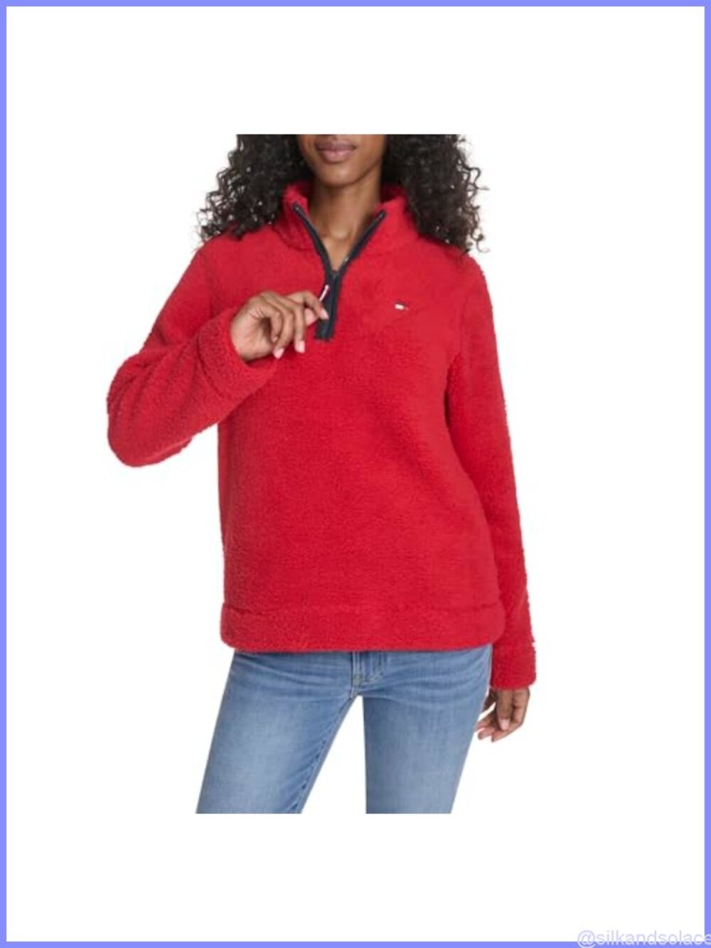 1/4 Zip Mockneck Sherpa Soft Pullover Sweater